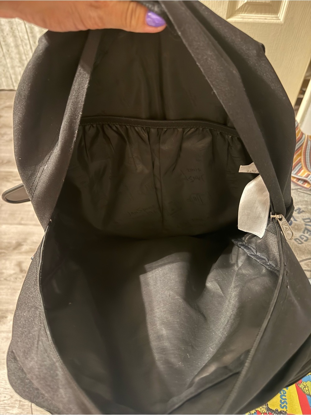 Jansport Black Backpack with Brown Base Accent - Picture 5 of 5